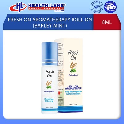 FRESH ON AROMATHERAPY ROLL ON  - BARLEY MINT (8ML)